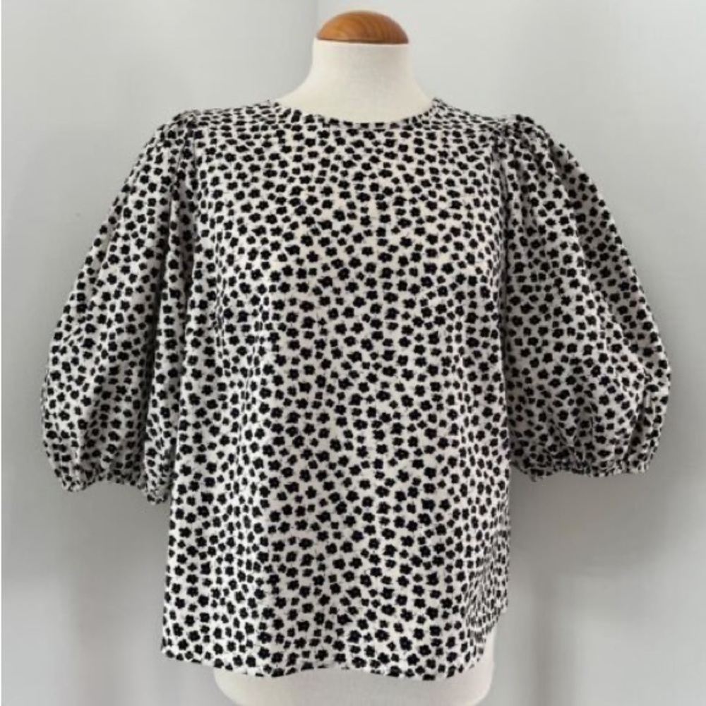 H&M Black and White Polka Dot Women's Top‎